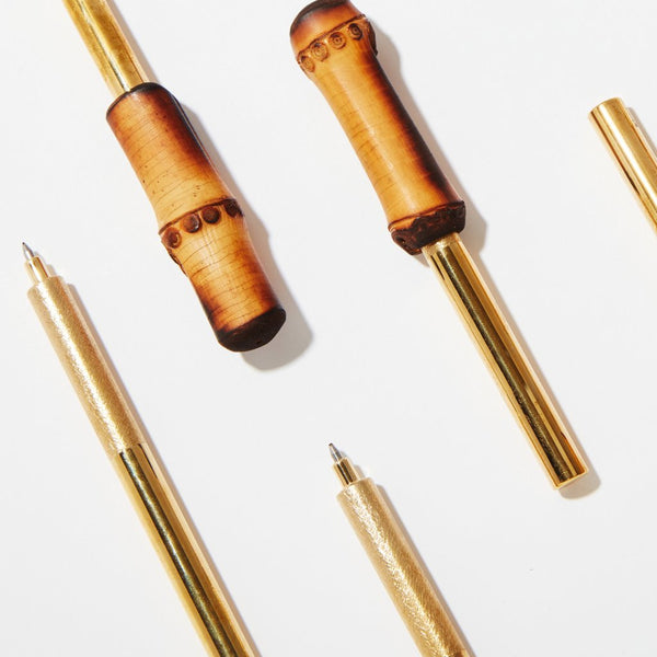 Brass & Cane Ballpoint Pen – Lee West Objects